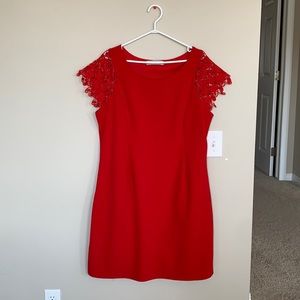 Red short dress